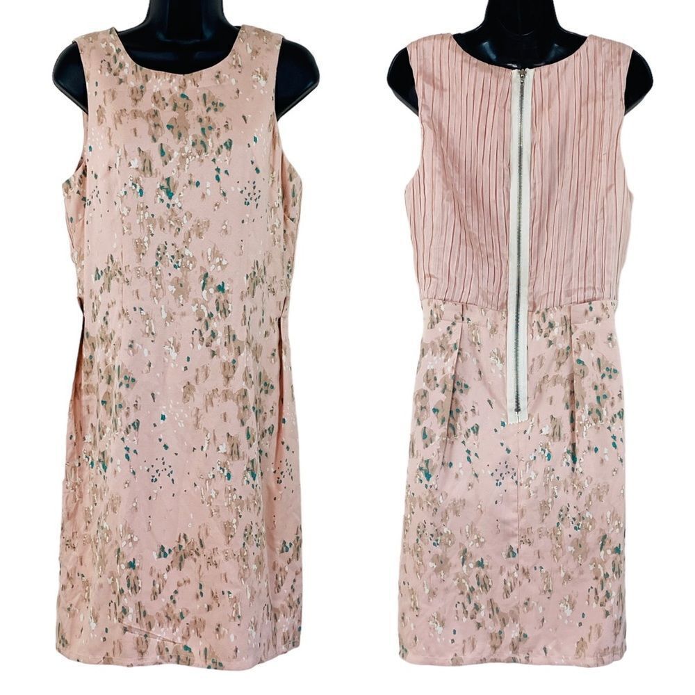Poleci Blush Pink 100% Silk Sleeveless Sheath Dress Sz 6 NWT
